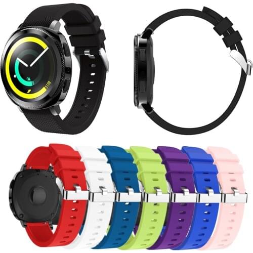 20mm Soft Comfortable Adjustable Silicone Band Replacement Sport Strap for Samsung Gear Sport SM-R600 / Gear S2 Classic