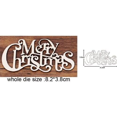 Craft dies Merry Christmas Metal Cutting Dies For DIY Scrapbooking dies Album Cards Decorative Embossing Folder Stencils dies