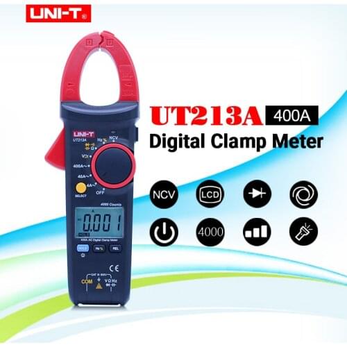 UNI-T UT213A True RMS 400A Digital Clamp Meter AC/DC/Resistance/Capacitance/Frequency/ Clamp Digital Multimeter