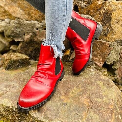 Women Knee High Boots Low Heels Booties Plus Size Gladiator Pu Leather Knight Shoes Woman