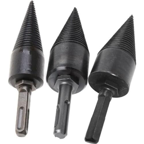Q81C Firewood Machine Drill Wood Cone Reamer Punch Driver Drill Bit Split Drilling Tools 130x32mm