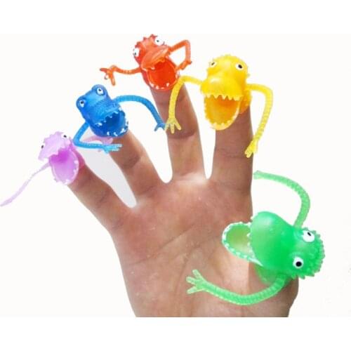 10pcs/set Novel Plastic Mini Dinosaur Finger Sleeve Toys Children Birthday Christmas Party Favors Hand Finger Puppets Game Gifts