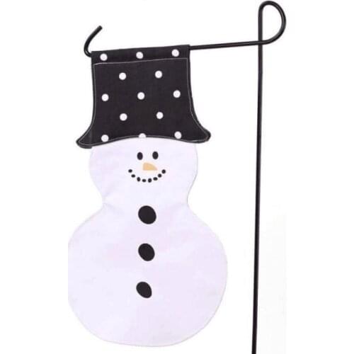 100pcs/lot free shipping Monogrammed Christmas decorative House flags New arrival snowman Christmas garden flag