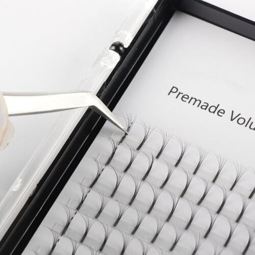 12 Lines 3D~10D Premade Russian Volume Fans Handmade Semi Permanent Eyelashes Extension C D Curl 0.07 Thickness Eye Makeup Tool
