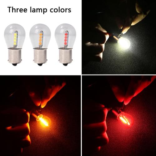 180lm LED Car Bulb Replacement 1156 BA15S 3030 SMD Glass Turn Signal Brake Stop Reverse Light Bulb 12-24V Braking Lamp