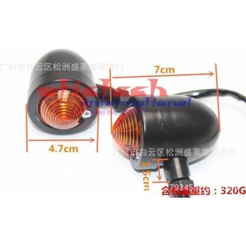 By DHL or Fedex 20 pair Metal Bullet Black Amber Bulb Motorcycle Turn Signal Light For Harley Honda Yamaha Kawasaki Suzuki BMW