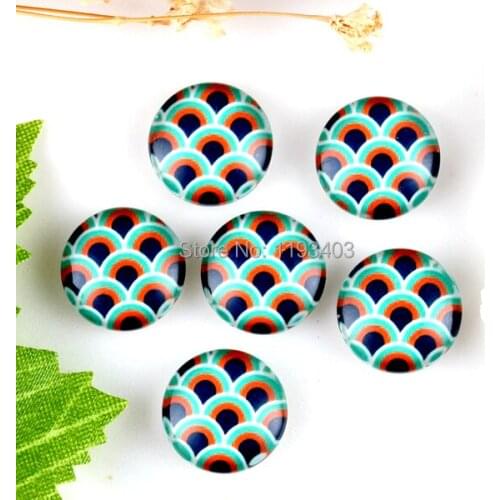 40PCS 12mm)/Round12mm 20mm 25mm 30mm Glass Cabochon DIY For jewelry finding Cameo Setting ,Dome Flat Back Beads-201-50