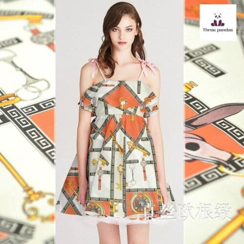 Natural Silk Organza Satin Fabric Cloth Per Meter 20mm 111 cm wide printed clothing dress fabric alibaba express