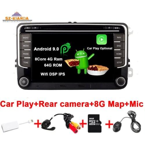 RNS 510 Car Play Android 9.0 Car radio for VW golf 5 6 Touran Passat B6 CC Jetta polo Tiguan Magotan DVD GPS Multimedia Player