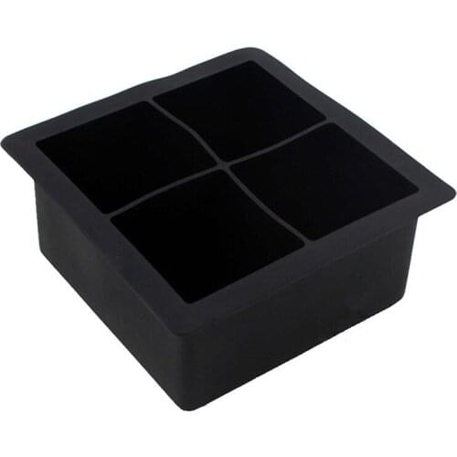 4 Cavity Large Silicone Drink Ice Cube Pudding Jelly Soap Mold Mould Tray Tool Ice Cream Tools Ice Cube Trays Molds Bar Supplies