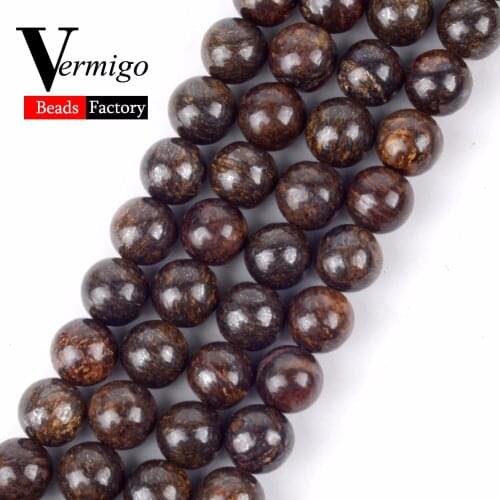Natural Stone Beads Round Bronzite Loose Beads For Diy Jewelry Making Handmade Bracelet Necklace 4 6 8 10mm 15" Wholesale Perles