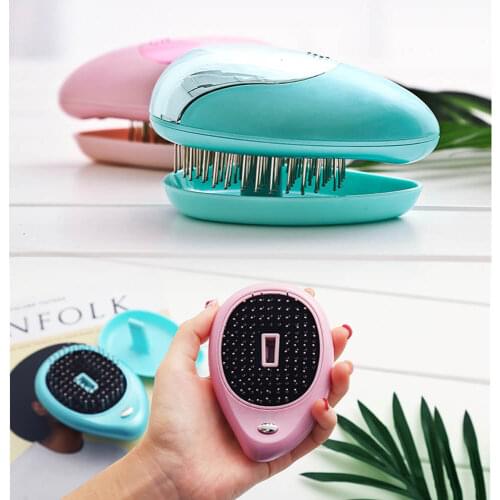 Electric Massager Comb Portable Mini Ion Anti-Static Ionic Hairdressing Combs Tangle ScalpHead Modeling Magic Hairbrush Tools