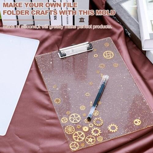Resin Mold Notebook Cover Epoxy Resin Mold Clipboard Mold Clear Casting Resin Molds Silicone Mold for DIY Crafts