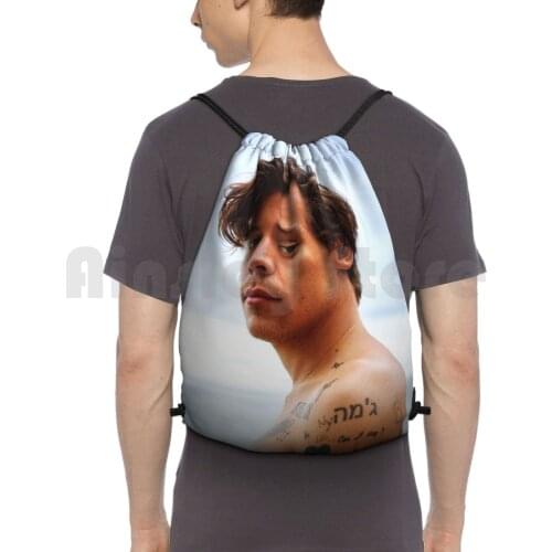 Harry Enjoy Summer Backpack Drawstring Bags Gym Bag Waterproof Young Handsome Music Pop Styles Beach Season