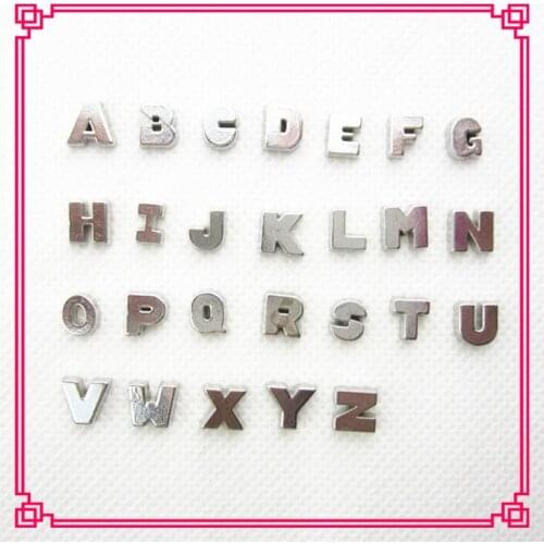 Hot selling 130pcs/lot 260pcs/lot Alphabet letters A-Z floating charms living glass memory floating lockets