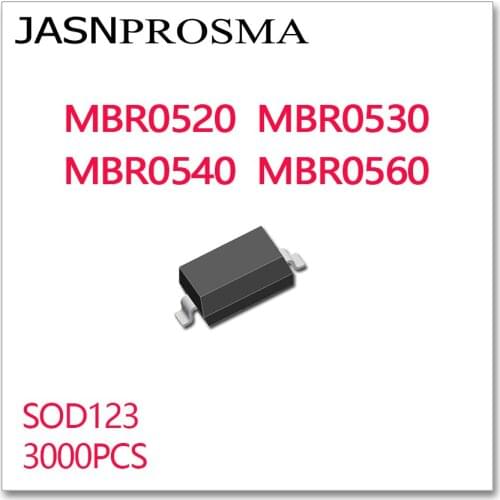 JASNPROSMA SOD123 MBR0520 MBR0530 MBR0540 MBR0560 1000PCS 3000PCS New goods high quality SMD 1206 B2 B3 B4 B6