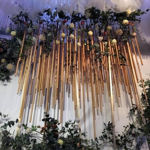 Creative PVC Aluminum Plastic Tube Wedding Decoration wall Background Giant Artificial Flower Pole Party design decoration props