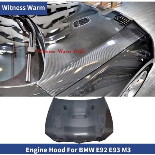 Carbon fiber engine bonnet for BMW E90 E92 E93 M3 carbon fiber engine cover 3 Series 05-12 FRP Unpainted engine hood with vents