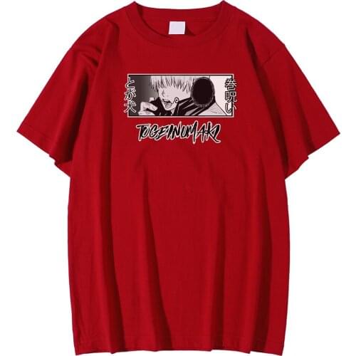 Fashion Comfortable Mens T Shirts Jujutsu Kaisen Toge Inumaki Print Top Oversize Brand Tees Shirt Mens Spring Summer Tee Shirts