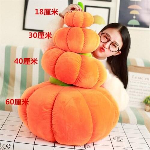 Halloween Soft Pumpkin Toy Plush Sleeping Pillows PP Cotton Stuffed Cushions Childrens Room Decoration Kids Toys