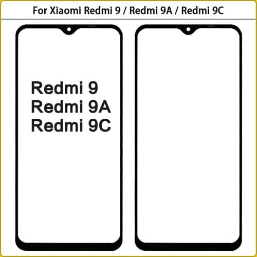 New Touchscreen For Xiaomi Redmi 9 9A 9C Touch Screen Panel LCD Front Outer Glass Lens Front Glass Replacement With OCA