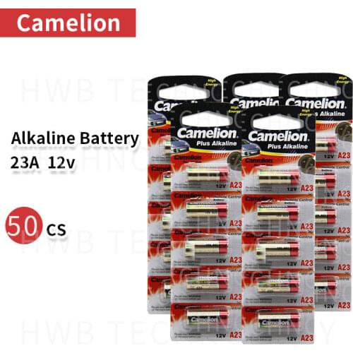 Wholesale 50pcs/lot New 12V Camelion A23 23A Ultra Alkaline battery/alarm batteries Free Shipping
