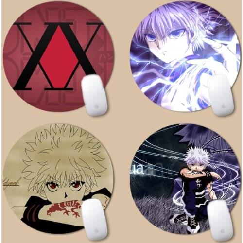 Hunter x hunter anime Rubber Mouse Durable Desktop Mousepad Round Non-slip Cushion