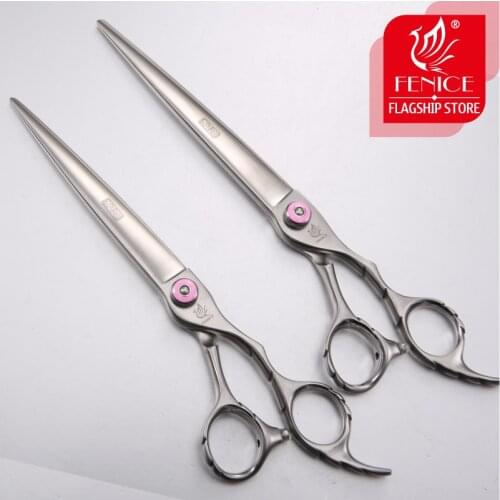 Fenice professional pet grooming scissors cutting straight shears 7.0/7.5 inch dog grooming shears tools tesoura tijeras