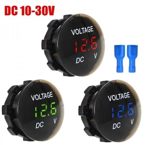 Voltmeter detector car motorcycle boat universal digital display waterproof voltage measuring instrument 12V DC