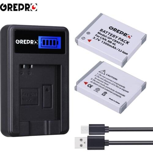 NB-6L NB-6LH Battery + LCD USB charger for CANON Digital IXUS 85 is SX520 SX530 SX540 SX600 SX610 SX700 SX710 IXUS 95 200 210