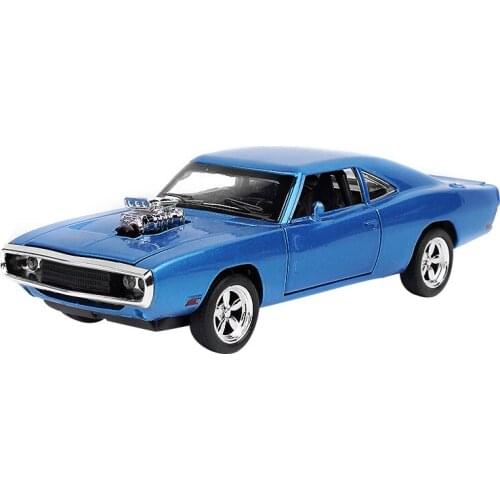 1:32 Model Car Boy Sound Light Toy Car Gift Collection with Acousto-optic Return Force Dodge Challenger