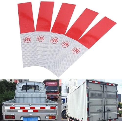 10Pcs Car Truck Reflective Safety Tape Warning Night Light Waterproof Trailer Reflector Sticker 30*4.5cm