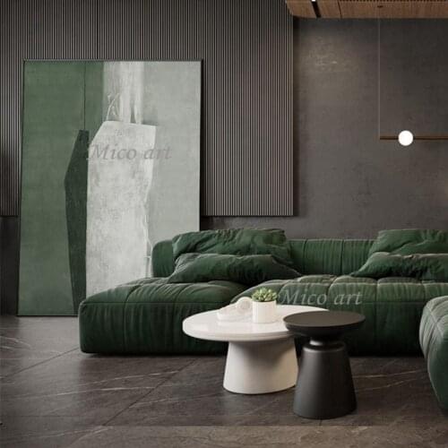 100% Handpainted Oil Painting In Grey-green Tones Modern Art Oil Painting On Canvas Wall Art Decoration Home Decor No Framed