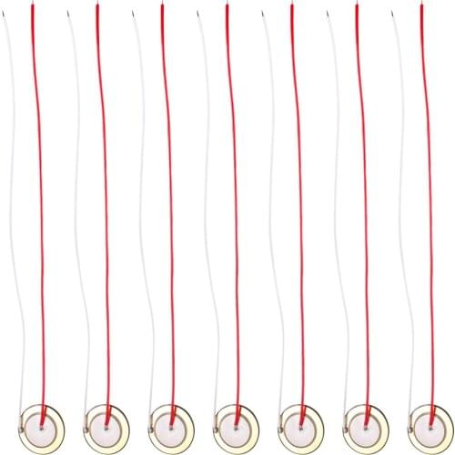 12Pcs 27mm Piezo Disc Buzzer Copper Sheet Piezoelectric Chips Guitar Accessory