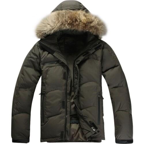 2021 New Arrival Winter Mens Down Jacket Warm Fashion Down Coat Waterproof Down Jacket Men Hooded Outwear Winter Men Coats