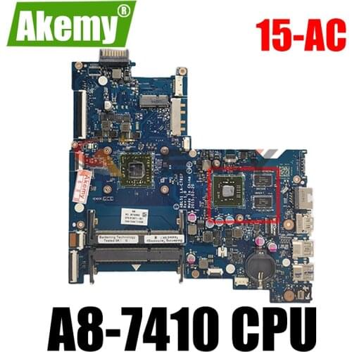 AKemy Laptop motherboard For HP 15-AC 15-AF Core A8-7410 Mainboard ABL51 LA-C781P 813971-501 818062-601 AM7410 216-0867030