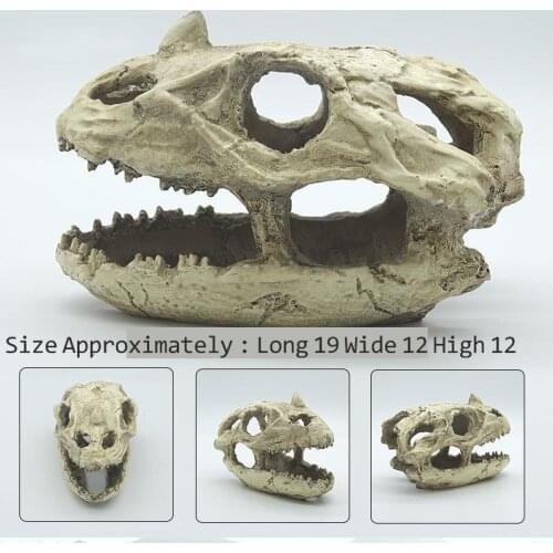 Aquarium Tank Terrarium Decor Accessories Aquarium Pop It Landscaping Decoration Reptile Water Grass Simulation Dinosaur Skull