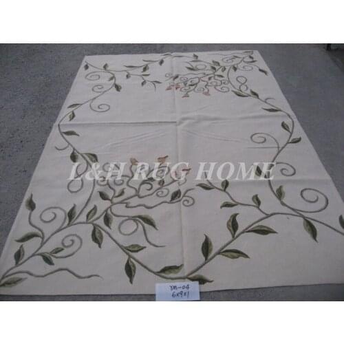 Free Shipping 6'X9' French Aubusson Rug, 100% hand woven New Zealand woolen rug