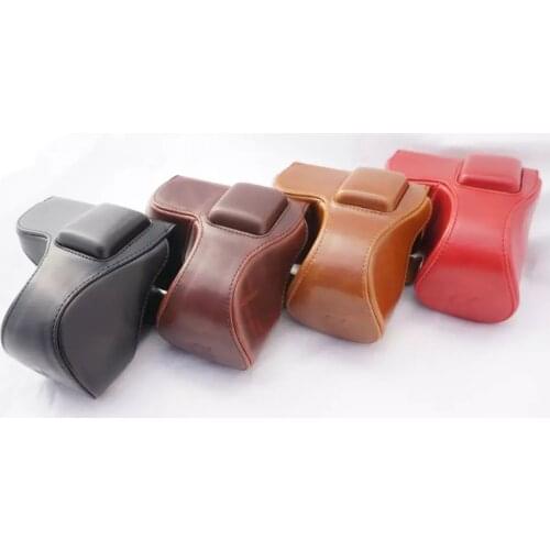 PU Leather Camera Case Cover Bag For Sony Alpha NEX-5, NEX-5R, NEX-5N, NEX 5, 5T, 5R, 5N, NEX5T, NEX5N 18-55mm lens multicolors