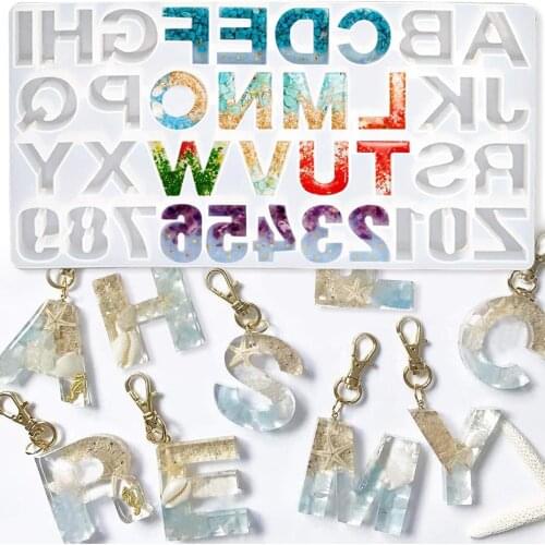 DIY Casting Mold Backward Number Alphabet Jewelry Casting Mold Jewelry Making Mold DIY Sugar Cake Craft Casting Mould Set Kit