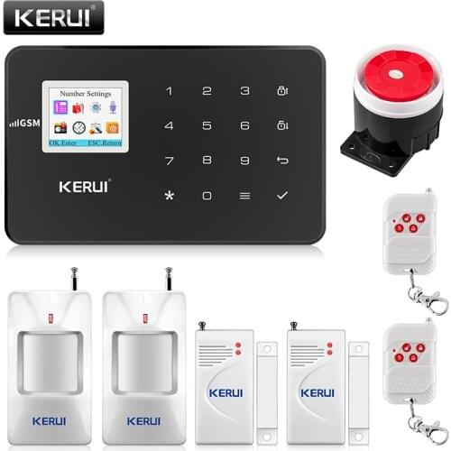 Home Security Alarm System KERUI G18 WIFI GSM APP Control Automatic Dial Motion Detector Anti-theft Wireless Alarm System Kit