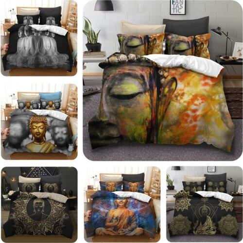India Bohemian Bedding Sets King size Big Buddha Duvet cover queen size bed set Bedine bedclothes