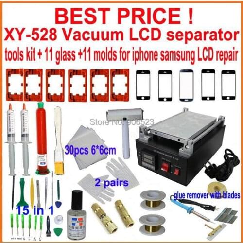 110/220V for iPhone 6 Mobile phone Touch Glass Screen Repair Kit LCD Separator Machine +Mould+Cutting Wire + UV Loca Glue
