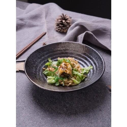 Shallow Bowl Noodles Bowl Soup Bowl Cover Rice Bowl Fruits Bowl Of Vegetable, Bowl Of Round Sand Pull Bowl Snack A Plate