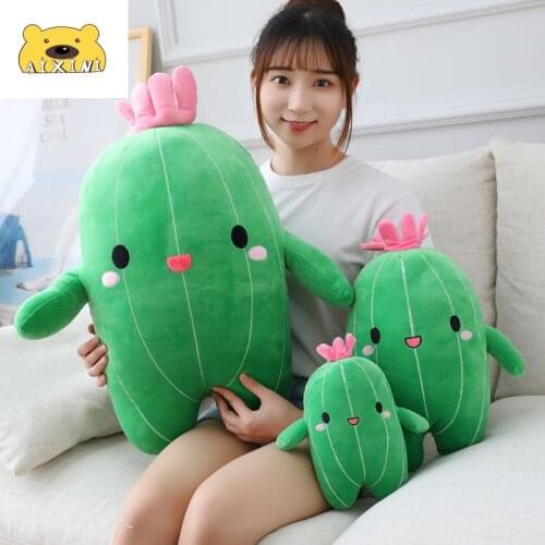 Cute Cactus Plush Toys Stuffed Soft Toy Doll for Children Baby Kid Toys Birthday Gifts Cartoon Food Plush Plushies Kawaii Pillow
