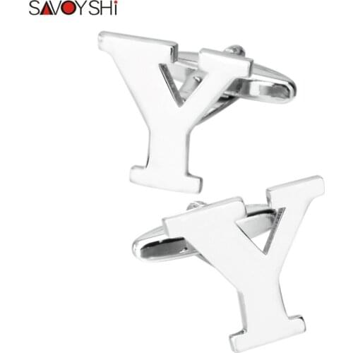 SAVOYSHI Fashion Letter Y Cufflinks For Mens/Women Gift Shirt Accessories High Quality Cuff Buttons Brand Jewelry Gemelos