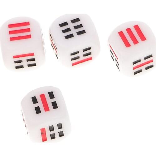 10Pcs D6 16mm Dices Set for Ba Gua Game Eight Trigrams Divination Accessory