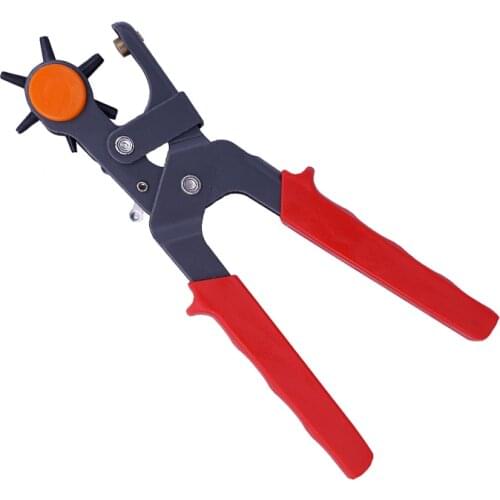 KAOBUY Revolving Punch Plier Kit Hole Punch Leather Belt Hole Punch Plier Eyelet Puncher Revolve Sewing Machine Bag Setter Tool
