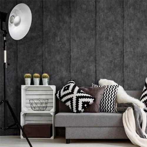 Retro cement gray industrial style wallpaper striped Nordic style living room bedroom TV background wall обои для стен в рулонах