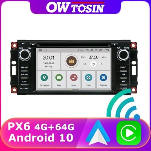 PX6 4+64G Car Media For Jeep Compass Grand Cherokee Commander Wrangler Unlimited Patriot Liberty 2007-2015 GPS Android 10 Radio